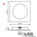 ISO111062 / Einbaustrahler Brush, quadr., Gu5,3, Alu / 9009377006043