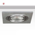 ISO111062 / Einbaustrahler Brush, quadr., Gu5,3, Alu / 9009377006043