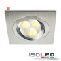 ISO111062 / Einbaustrahler Brush, quadr., Gu5,3, Alu / 9009377006043