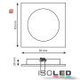 ISO111062 / Einbaustrahler Brush, quadr., Gu5,3, Alu / 9009377006043