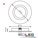 ISO111063 / Einbaustrahler Brush, rund, Gu5,3, Alu...
