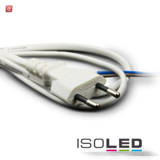 ISO111169 / Anschlussleitung mit Flachstecker, weiss, 1,5m / 9009377006838