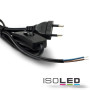 ISO111172 / Anschlussleitung mit Flachstecker und Schalter, schwarz, 1,5m / 9009377006852