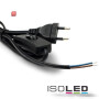 ISO111172 / Anschlussleitung mit Flachstecker und Schalter, schwarz, 1,5m / 9009377006852