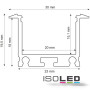 ISO111215 / Einbauprofil IL Alu eloxiert, L:2000mm / 9009377007200