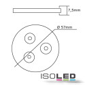 ISO111297 / LED Anbauleuchte 3er Set je 3x1W, silber, kaltweiss / 9009377007910