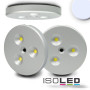 ISO111297 / LED Anbauleuchte 3er Set je 3x1W, silber, kaltweiss / 9009377007910