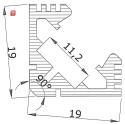 ISO111364 / Montageprofil "ECK", eloxiert L: 2000mm / 9009377008450