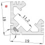 ISO111364 / Montageprofil "ECK", eloxiert L: 2000mm / 9009377008450