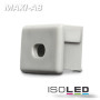 ISO111375 / Endkappe für Profil "MAXI-AB" silber, mit Kabeldurchführung / 9009377008566