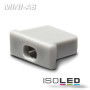 ISO111381 / Endkappe für Profil "MINI-AB" silber, mit Kabeldurchführung / 9009377008627
