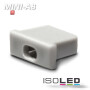 ISO111381 / Endkappe für Profil "MINI-AB" silber, mit Kabeldurchführung / 9009377008627