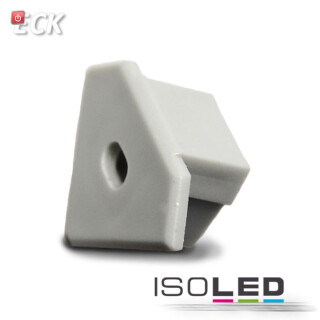 ISO111385 / Endkappe für Profil "ECK" silber, inkl. Kabeldurchführung / 9009377008665