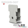 ISO111387 / Endkappe für Profil "GROUND-OUT" silber, inkl. Kabeldurchführung / 9009377008689