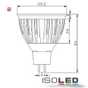 ISO111543 / MR16 LED Strahler 5,5W COB, 38° neutralweiss, dimmbar / 9009377014321