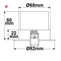 ISO111570 / Einbaustrahler Brush TWO, rund, Gu5,3, Alu, schwenkbar / 9009377011061