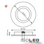 ISO111570 / Einbaustrahler Brush TWO, rund, Gu5,3, Alu, schwenkbar / 9009377011061