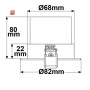 ISO111570 / Einbaustrahler Brush TWO, rund, Gu5,3, Alu, schwenkbar / 9009377011061