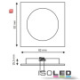 ISO111571 / Einbaustrahler Brush TWO, quadr., Gu5,3, Alu, schwenkbar / 9009377011078