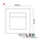 ISO111610 / LED Einbauleuchte rechteckig IP44, Edelstahl, 1W, warmweiss / 9009377011030