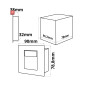 ISO111610 / LED Einbauleuchte rechteckig IP44, Edelstahl, 1W, warmweiss / 9009377011030