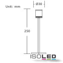 ISO111611 / LED Vitrinen-Leuchte, silber, 3W 25&deg;, neutralweiss / 9009377011047