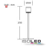 ISO111611 / LED Vitrinen-Leuchte, silber, 3W 25°, neutralweiss / 9009377011047