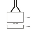 ISO111624 / Flexband Clip-Kabelverbinder 2-polig, weiss für Breite 10mm / 9009377012006