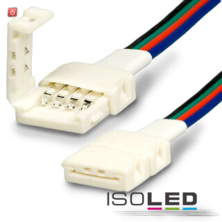 ISO111625 / Flexband Clip-Kabelverbinder 4-polig, weiss für Breite 10mm / 9009377012020