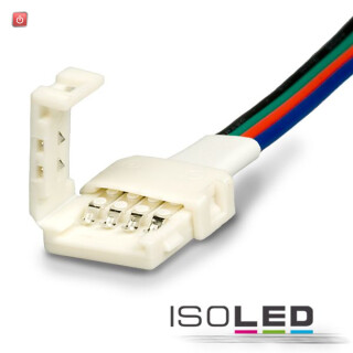 ISO111628 / Flexband Clip-Kabelanschluss 4-polig, weiss für Breite 10mm / 9009377012075