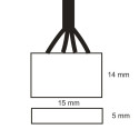ISO111628 / Flexband Clip-Kabelanschluss 4-polig, weiss...