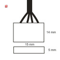 ISO111628 / Flexband Clip-Kabelanschluss 4-polig, weiss für Breite 10mm / 9009377012075