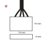 ISO111628 / Flexband Clip-Kabelanschluss 4-polig, weiss für Breite 10mm / 9009377012075