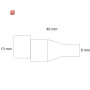 ISO111630 / Rundsteckeradapter "MALE"  2-polig auf Klemme / 9009377012105