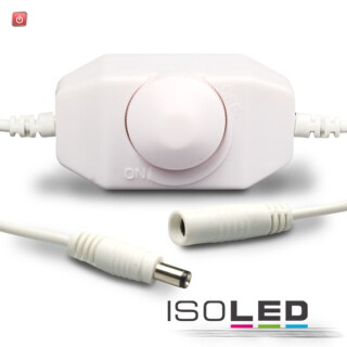 ISO111633 / LED Dreh-Dimmer weiss, 2A, max. 48 Watt, Rundstecker Anschluss / 9009377012167