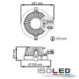 ISO111644 / LED Downlight 23W Diffusor weiss, neutralweiss, dimmbar / 9009377012372
