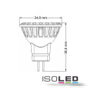 ISO111718 / MR11 LED 2W, diffuse, warmweiss / 9009377015175