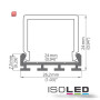 ISO111742 / Abdeckung eckig, milky für Profil "XWAY", L: 2000mm / 9009377015625