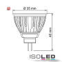 ISO111807 / MR11 LED Strahler 3W COB, 38° warmweiss, dimmbar / 9009377017438