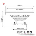 ISO111810 / AR111 G53 Spot, 11 Watt, 30°, warmweiss / 9009377017483