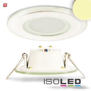 ISO111833 / LED Glas Downlight 6W, 120°, inkl. Driver, warmweiss / 9009377018305