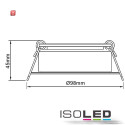 ISO111833 / LED Glas Downlight 6W, 120°, inkl. Driver, warmweiss / 9009377018305