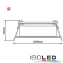 ISO111833 / LED Glas Downlight 6W, 120°, inkl. Driver, warmweiss / 9009377018305