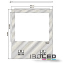 ISO111858 / Ersatzglas f&uuml;r LED Fluter 120W /...