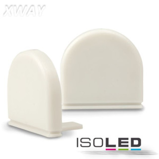 ISO111860 / Endkappe für Profil "X-WAY für Abdeckung rund" silber / 9009377018800