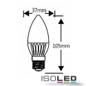 ISO111878 / E27 LED Keramik milky Kerze , 4 Watt, warmweiss / 9009377019135