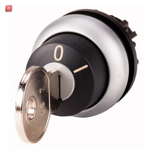 EATON / 111780 / Schlsseltaste, rastend, 2 Stellungen, MS2, Schlssel abziehbar: 0, Frontring Titan M22-WRS-MS2-A1 / EAN4015081113309