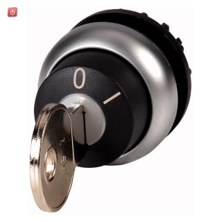 EATON / 111790 / Schlsseltaste, tastend, 2 Stellungen, MS2, Schlssel abziehbar: 0, Frontring Titan M22-WS-MS2 / EAN4015081113408