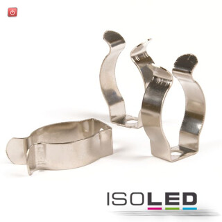 ISO111954 / Montageclip chrom für T8 Röhre / 9009377020711