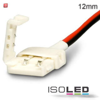 ISO111961 / Flexband Clip-Kabelanschluss 2-polig, weiss für Breite 12mm / 9009377020834